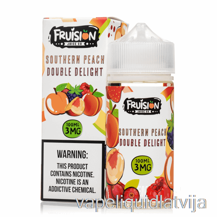 Dienvidu Persiku Dubultais Prieks - Fruision Sulas Ko - 100ml 0mg Vape šķidrums